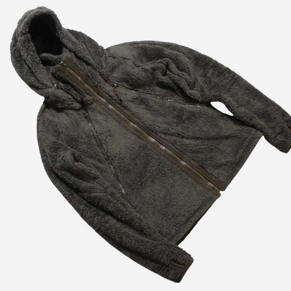 Womens Kuhl Flight Fleece Gorpcore Sherpa Military Style Zip-up Hoodie